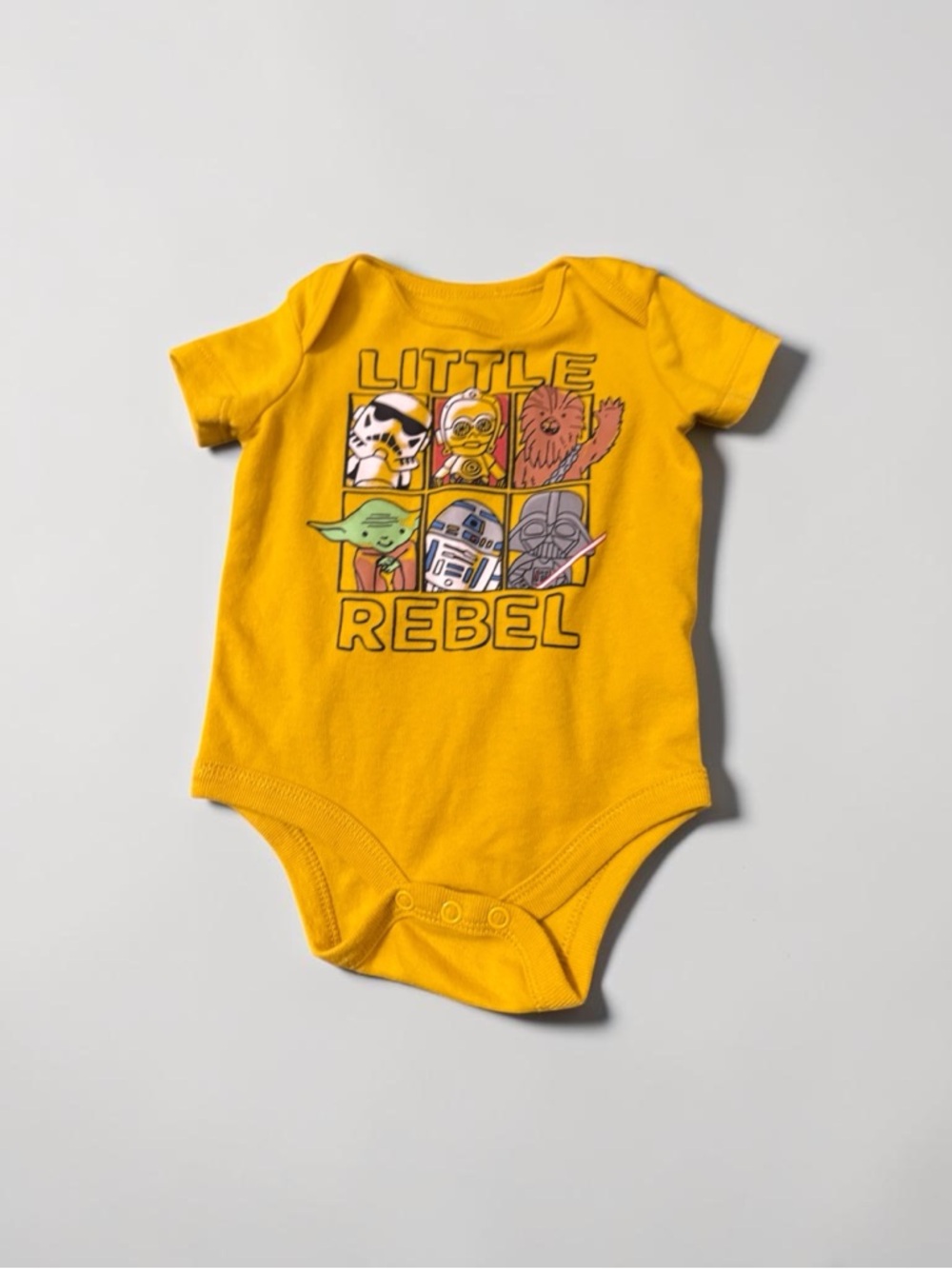 Star Wars Little Rebel Yellow Star Character Baby One-Piece